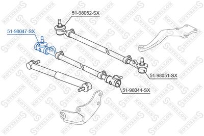 5198047SX STELLOX Наконечник поперечной рулевой тяги