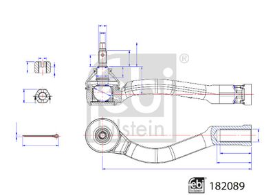 182089 FEBI BILSTEIN Наконечник поперечной рулевой тяги