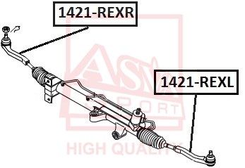 1421REXL ASVA Наконечник поперечной рулевой тяги