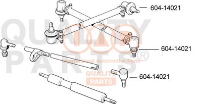 60414021 IAP QUALITY PARTS Наконечник поперечной рулевой тяги