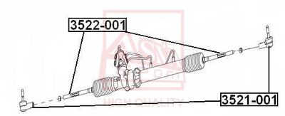 3521001 ASVA Наконечник поперечной рулевой тяги