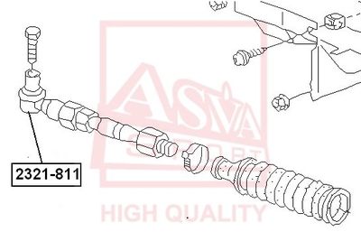 2321811 ASVA Наконечник поперечной рулевой тяги