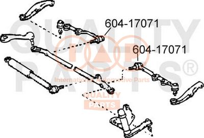 60417071 IAP QUALITY PARTS Наконечник поперечной рулевой тяги