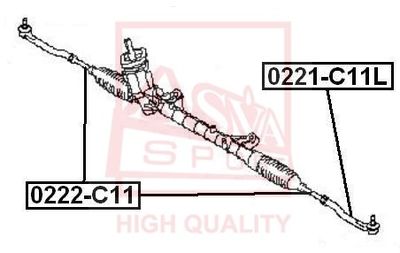 0221C11L ASVA Наконечник поперечной рулевой тяги