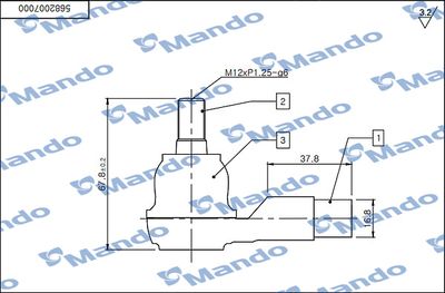 DSA020509 MANDO Наконечник поперечной рулевой тяги