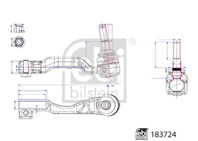 183724 FEBI BILSTEIN Наконечник поперечной рулевой тяги