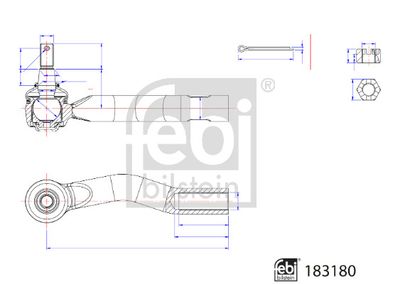 183180 FEBI BILSTEIN Наконечник поперечной рулевой тяги