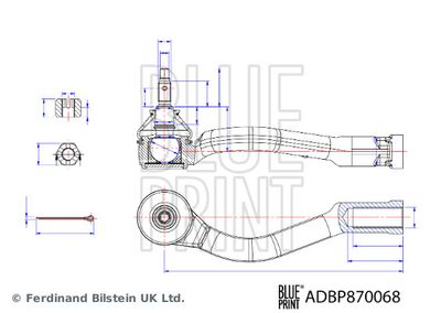 ADBP870068 BLUE PRINT Наконечник поперечной рулевой тяги