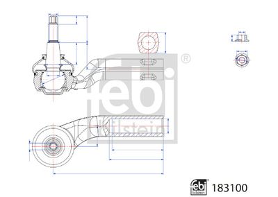 183100 FEBI BILSTEIN Наконечник поперечной рулевой тяги