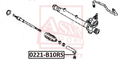 0221B10RS ASVA Наконечник поперечной рулевой тяги