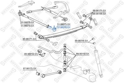 5198076SX STELLOX Наконечник поперечной рулевой тяги