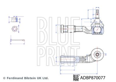 ADBP870077 BLUE PRINT Наконечник поперечной рулевой тяги