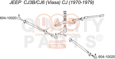 60410020 IAP QUALITY PARTS Наконечник поперечной рулевой тяги