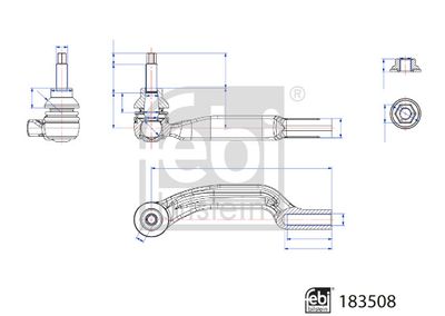 183508 FEBI BILSTEIN Наконечник поперечной рулевой тяги