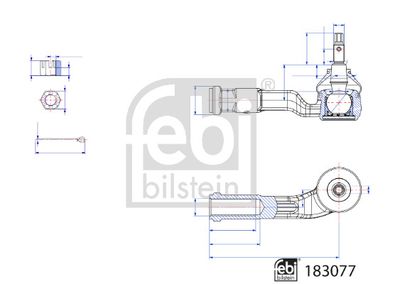 183077 FEBI BILSTEIN Наконечник поперечной рулевой тяги