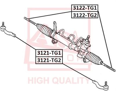 3121TG1 ASVA Наконечник поперечной рулевой тяги