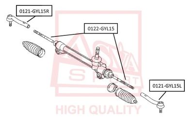 0121GYL15L ASVA Наконечник поперечной рулевой тяги
