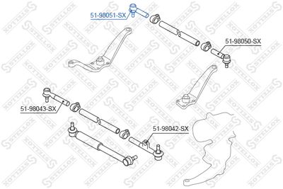 5198051SX STELLOX Наконечник поперечной рулевой тяги