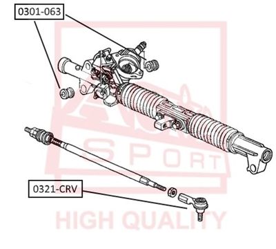 0321CRV ASVA Наконечник поперечной рулевой тяги