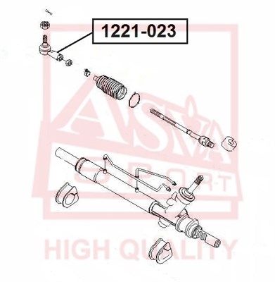 1221023 ASVA Наконечник поперечной рулевой тяги
