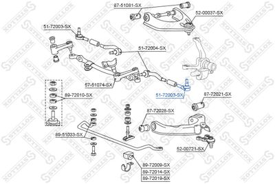 5172003SX STELLOX Наконечник поперечной рулевой тяги