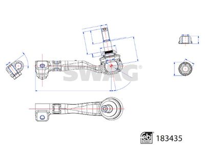 33108964 SWAG Наконечник поперечной рулевой тяги