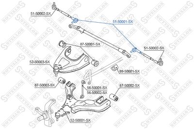 5150001SX STELLOX Наконечник поперечной рулевой тяги