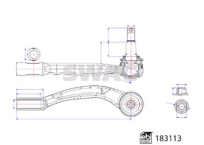 33108836 SWAG Наконечник поперечной рулевой тяги