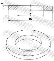 КОЛЬЦО УПЛОТНИТЕЛЬНОЕ 10X16X1