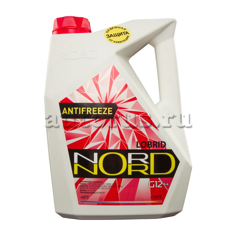 Антифриз NORD High Quality Antifreeze готовый -40C красный 5 кг NR 20249