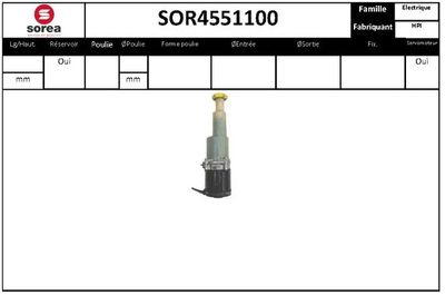 SOR4551100 EAI Гидравлический насос, рулевое управление