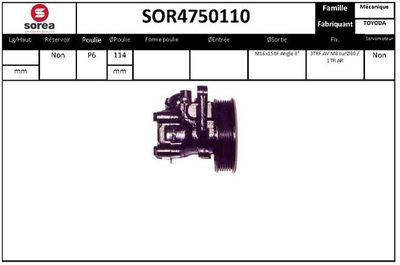 SOR4750110 EAI Гидравлический насос, рулевое управление