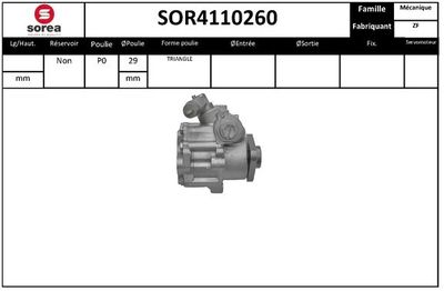 SOR4110260 EAI Гидравлический насос, рулевое управление