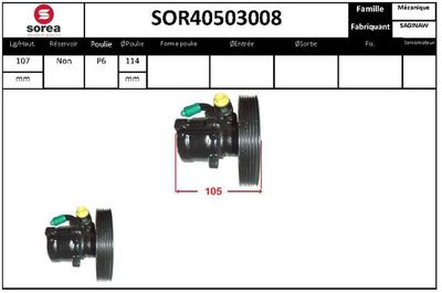 SOR40503008 EAI Гидравлический насос, рулевое управление