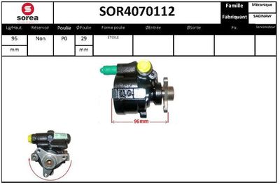 SOR4070112 EAI Гидравлический насос, рулевое управление