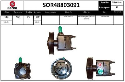 SOR48803091 EAI Гидравлический насос, рулевое управление