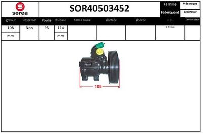 SOR40503452 EAI Гидравлический насос, рулевое управление