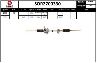 SOR2700330 EAI Рулевой механизм