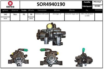 SOR4940190 EAI Гидравлический насос, рулевое управление