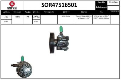 SOR47516501 EAI Гидравлический насос, рулевое управление