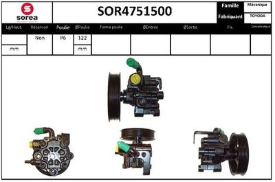 SOR4751500 EAI Гидравлический насос, рулевое управление