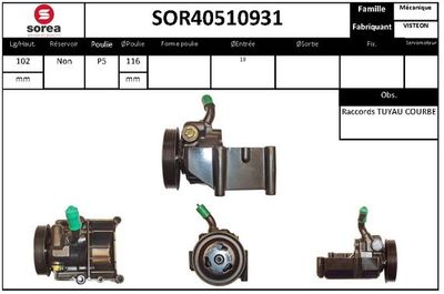 SOR40510931 EAI Гидравлический насос, рулевое управление