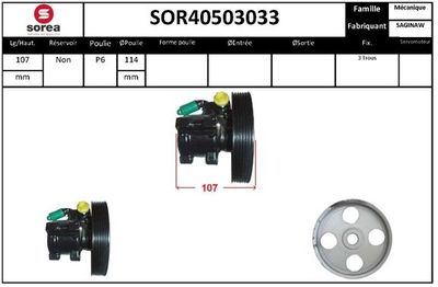 SOR40503033 EAI Гидравлический насос, рулевое управление