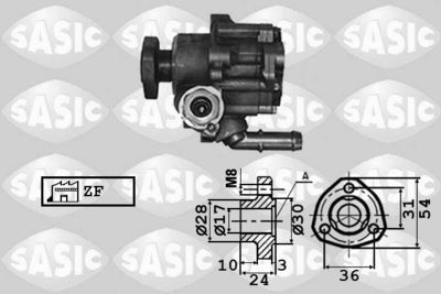 7076009 SASIC Гидравлический насос, рулевое управление