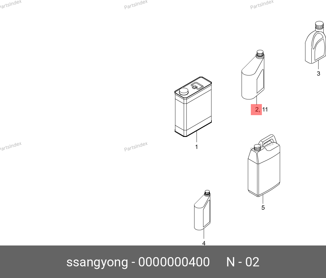 Масло трансмиссионное АКПП SSANG YONG - 0000000400