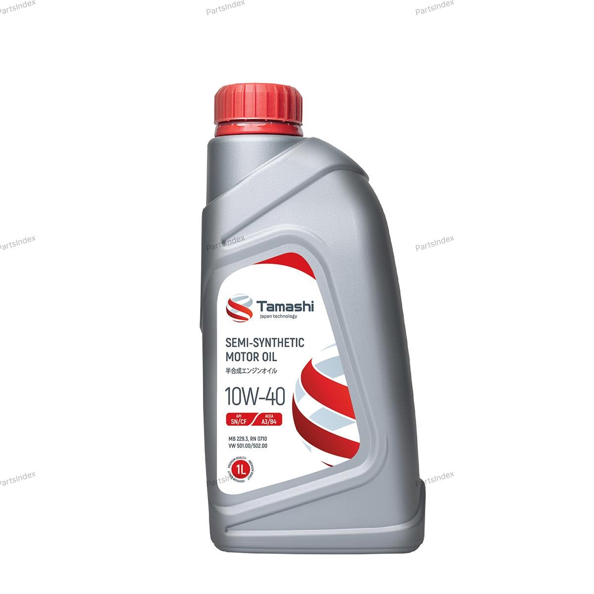 Масло моторное полусинтетическое TAMASHI 10W-40, 1л
