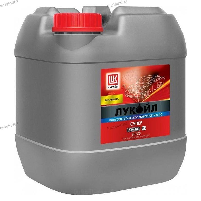 Масло моторное полусинтетическое LUKOIL SUPER 5W-40, 18л