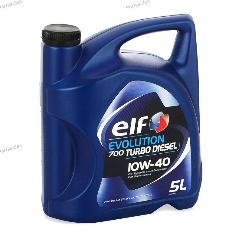 Масло моторное полусинтетическое ELF Evolution 700 Turbo Diesel 10W-40, 5л