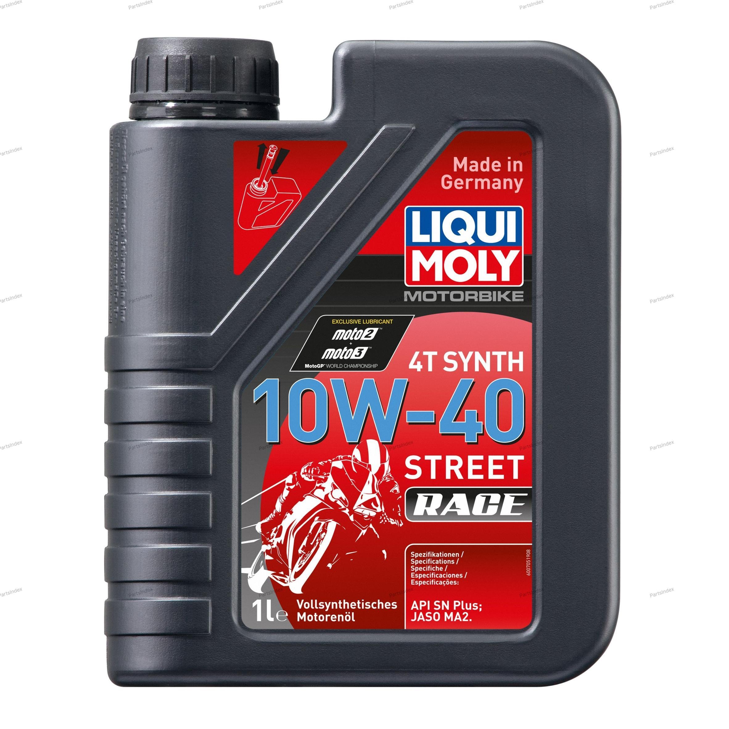 Масло моторное синтетическое LIQUI MOLY Motorbike 4T Synth Street Race 10W-40, 1л