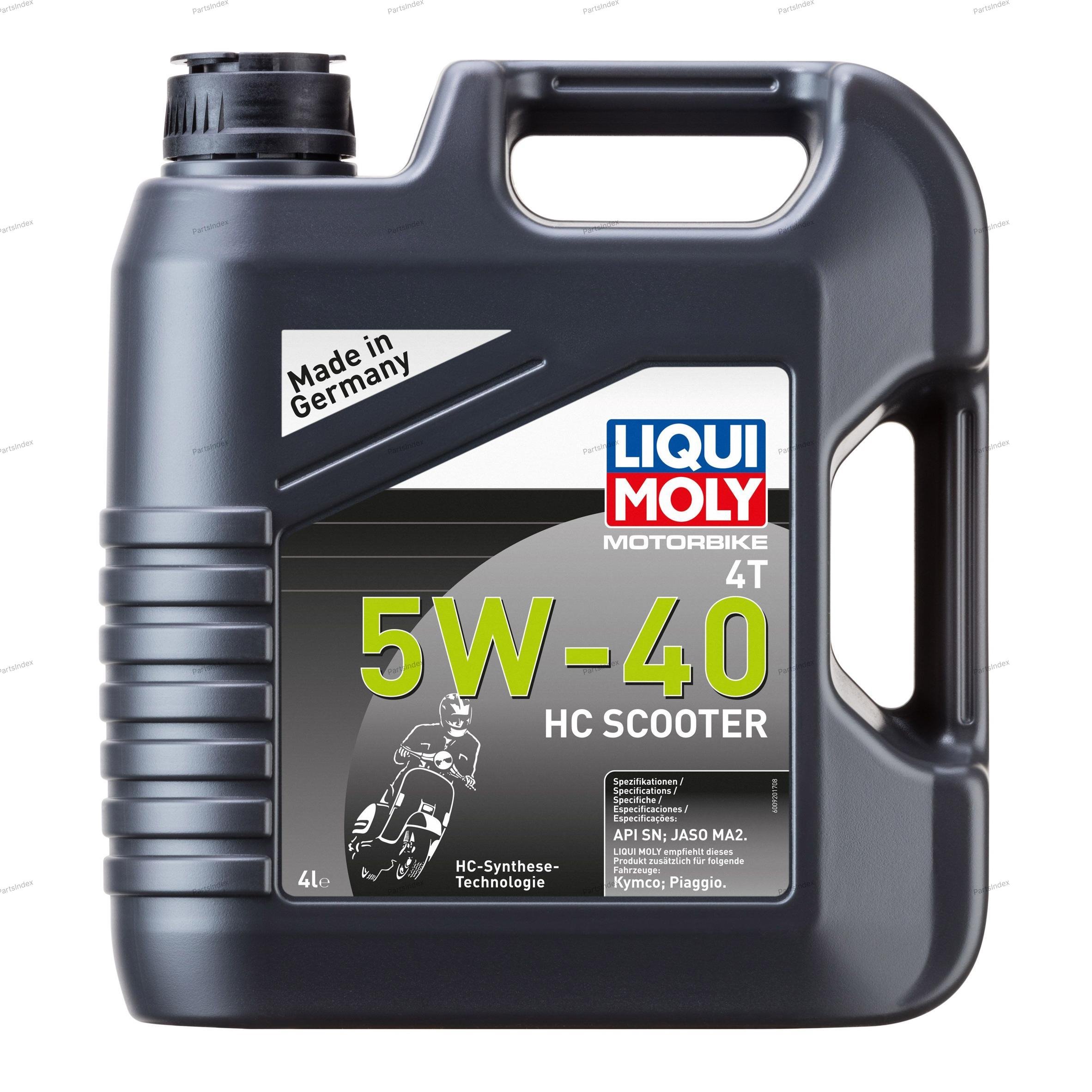 Масло моторное hc-синтетическое LIQUI MOLY Motorbike 4T HC Scooter 5W-40, 4л